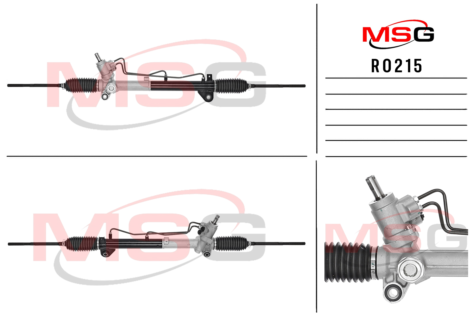 Рулевая рейка c ГУР новая Roewe MG 350 2010-2014, Roewe MG5 2012-2018 - MSG RO215