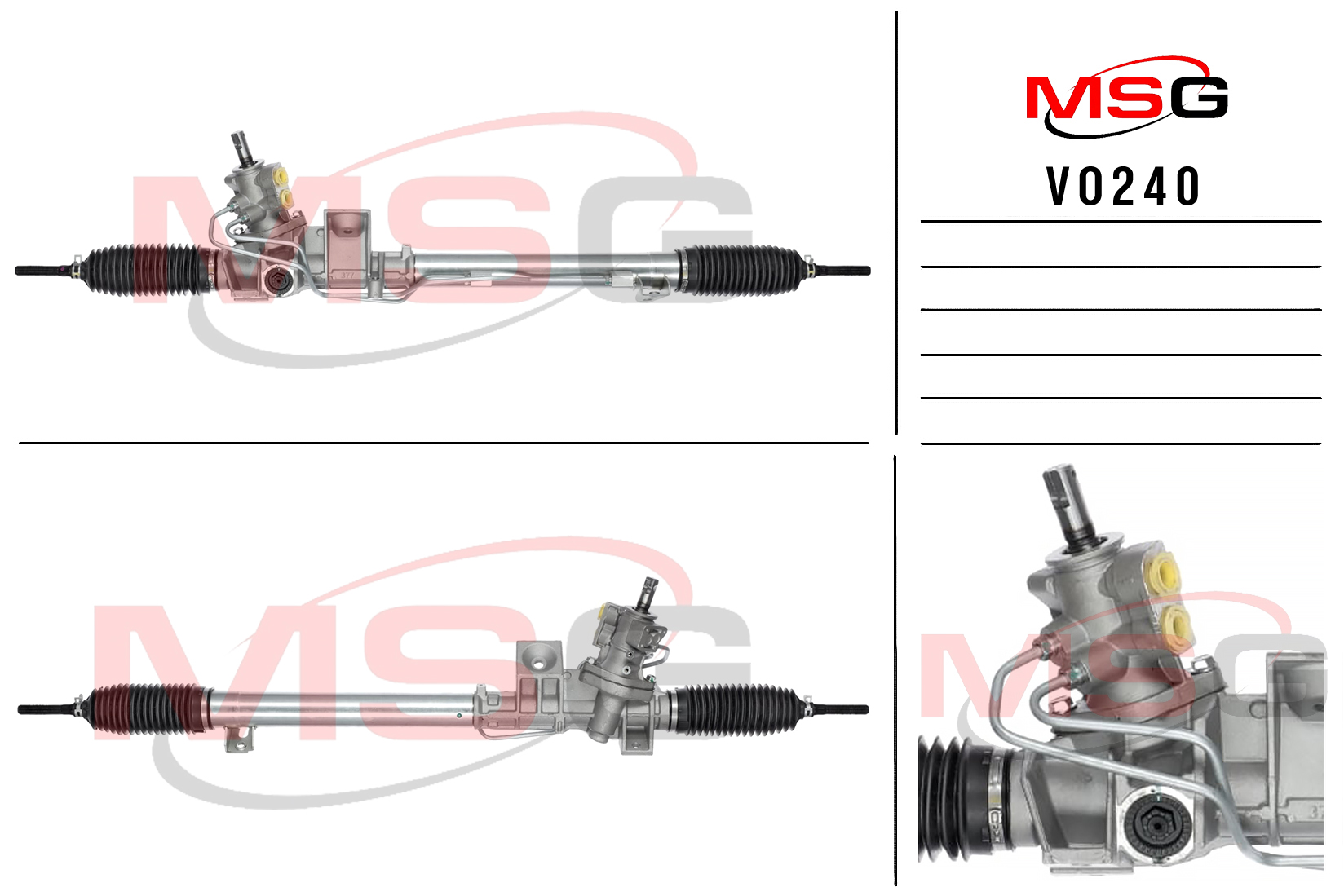 Рулевая рейка c ГУР новая Volvo xc70 / xc70 Cross Country 1997-2007 - MSG VO240