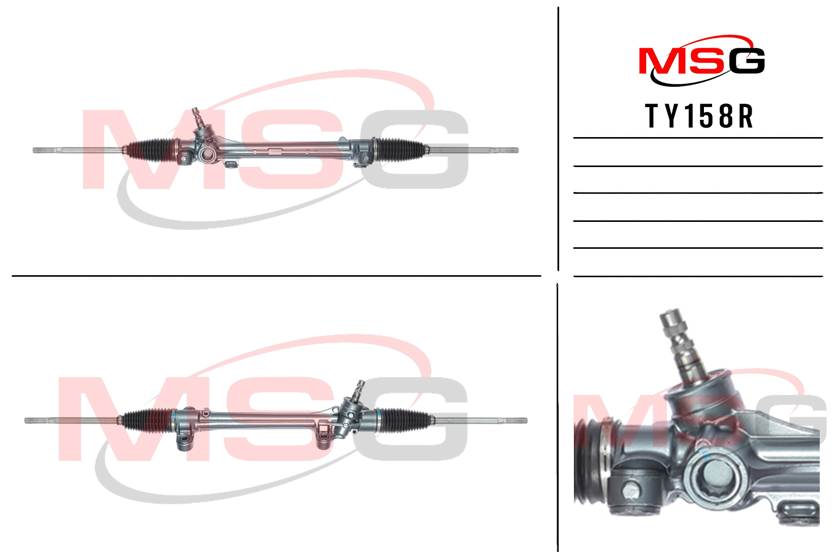 Рулевая рейка без ГУР восстановленная Toyota Corolla 2013- - MSG Rebuilding TY158R