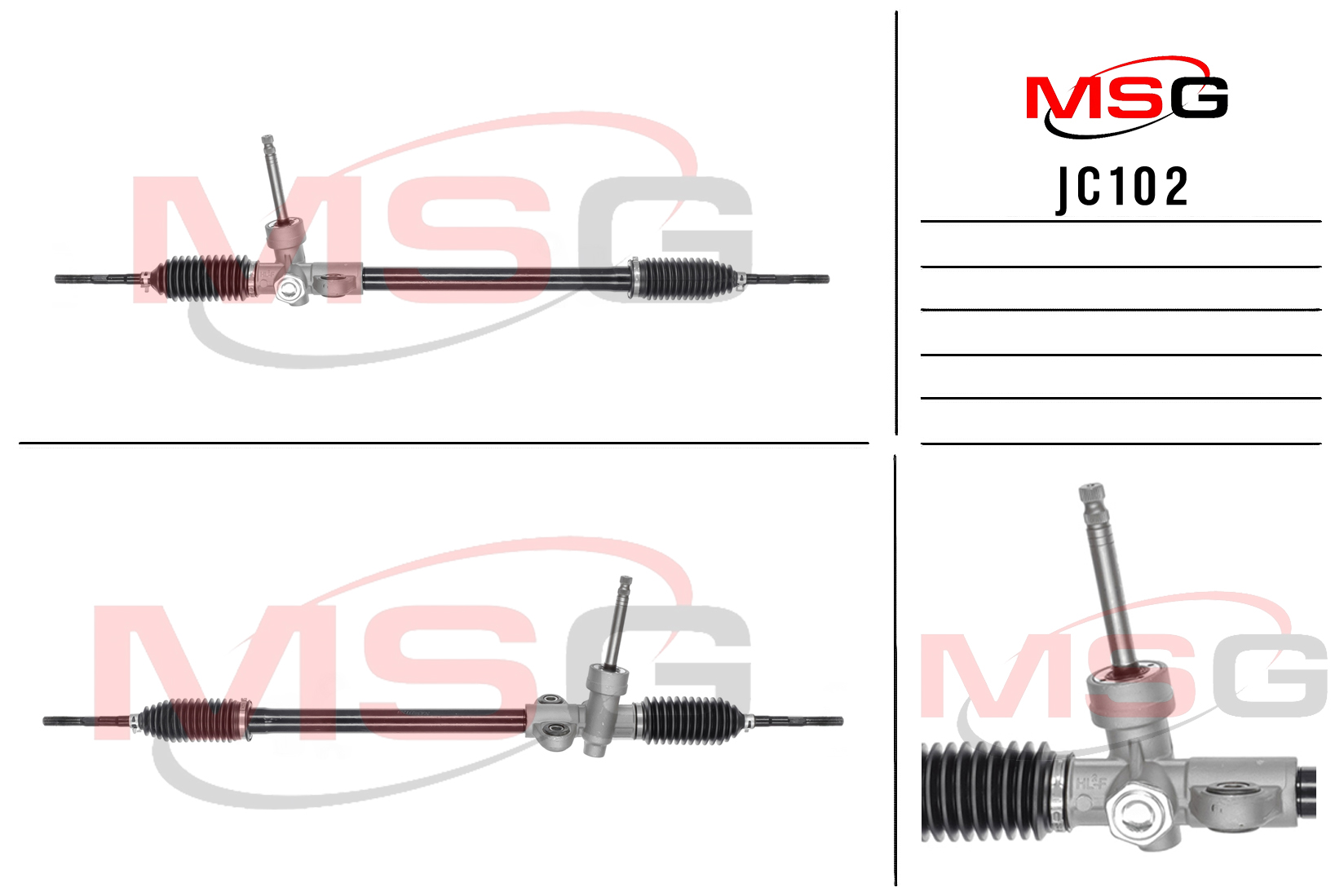 Рулевая рейка без ГУР новая JAC S3 2013- - MSG JC102