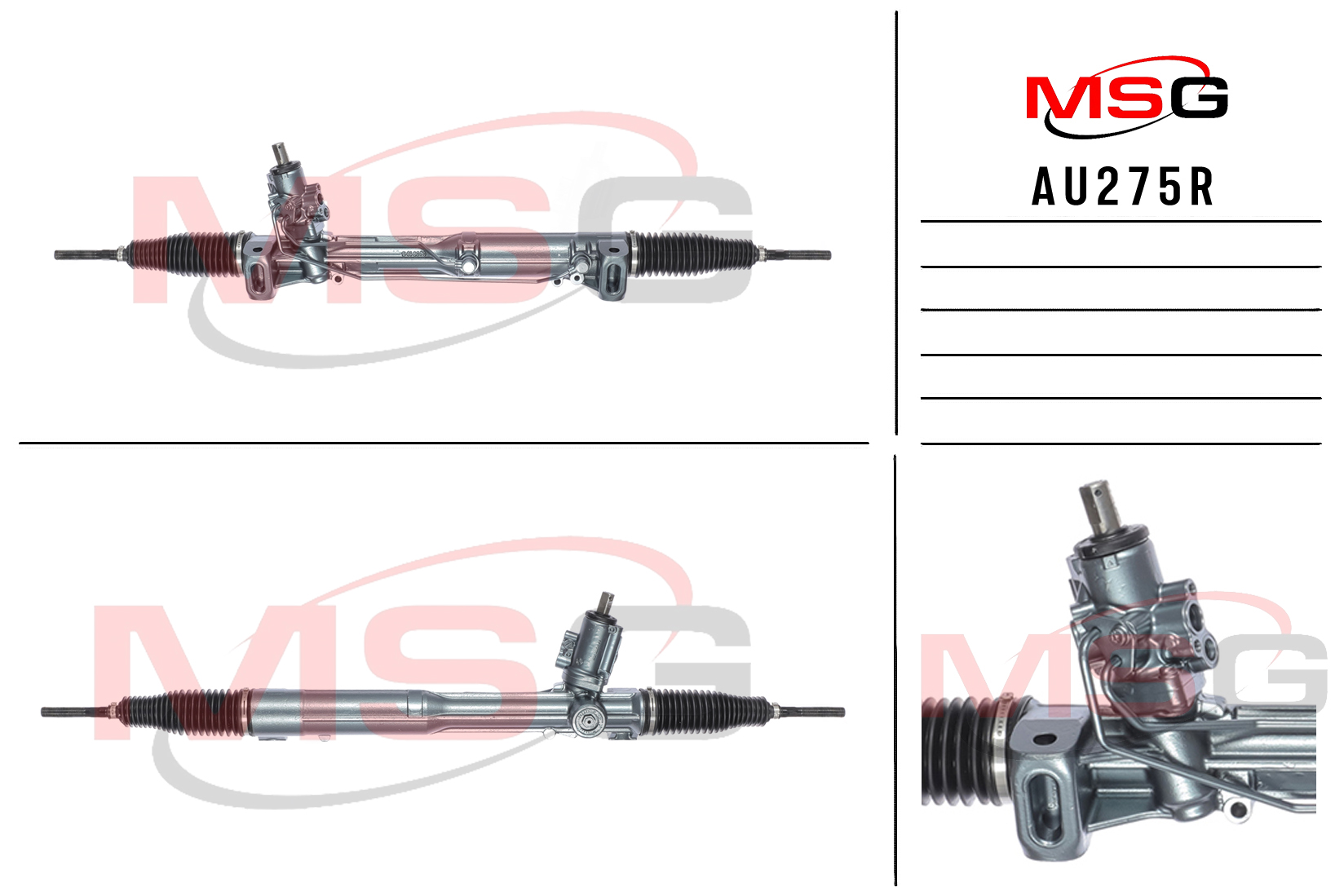 Рулевая рейка с ГУР восстановленная audi A8 / S8 2009-2017 - MSG Rebuilding AU275R