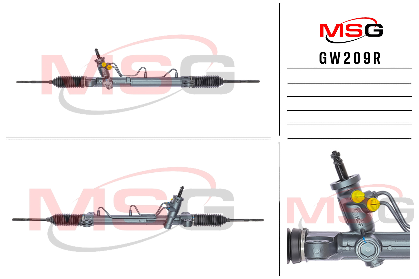 Рулевая рейка с ГУР восстановленная Great Wall Wingle 5 2012-2017 - MSG Rebuilding GW209R