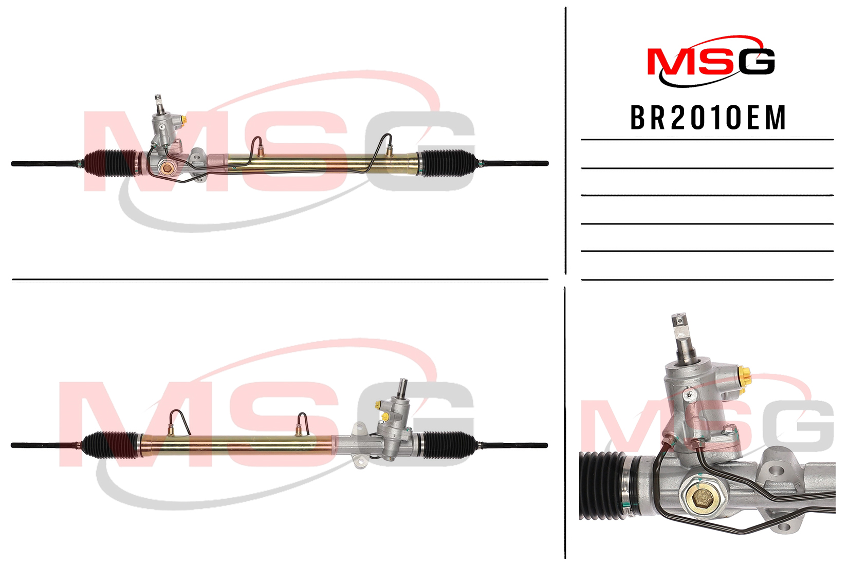 Рулевая рейка с ГУР новая оригинальная Brilliance M1 2004-2012 - MSG BR201OEM