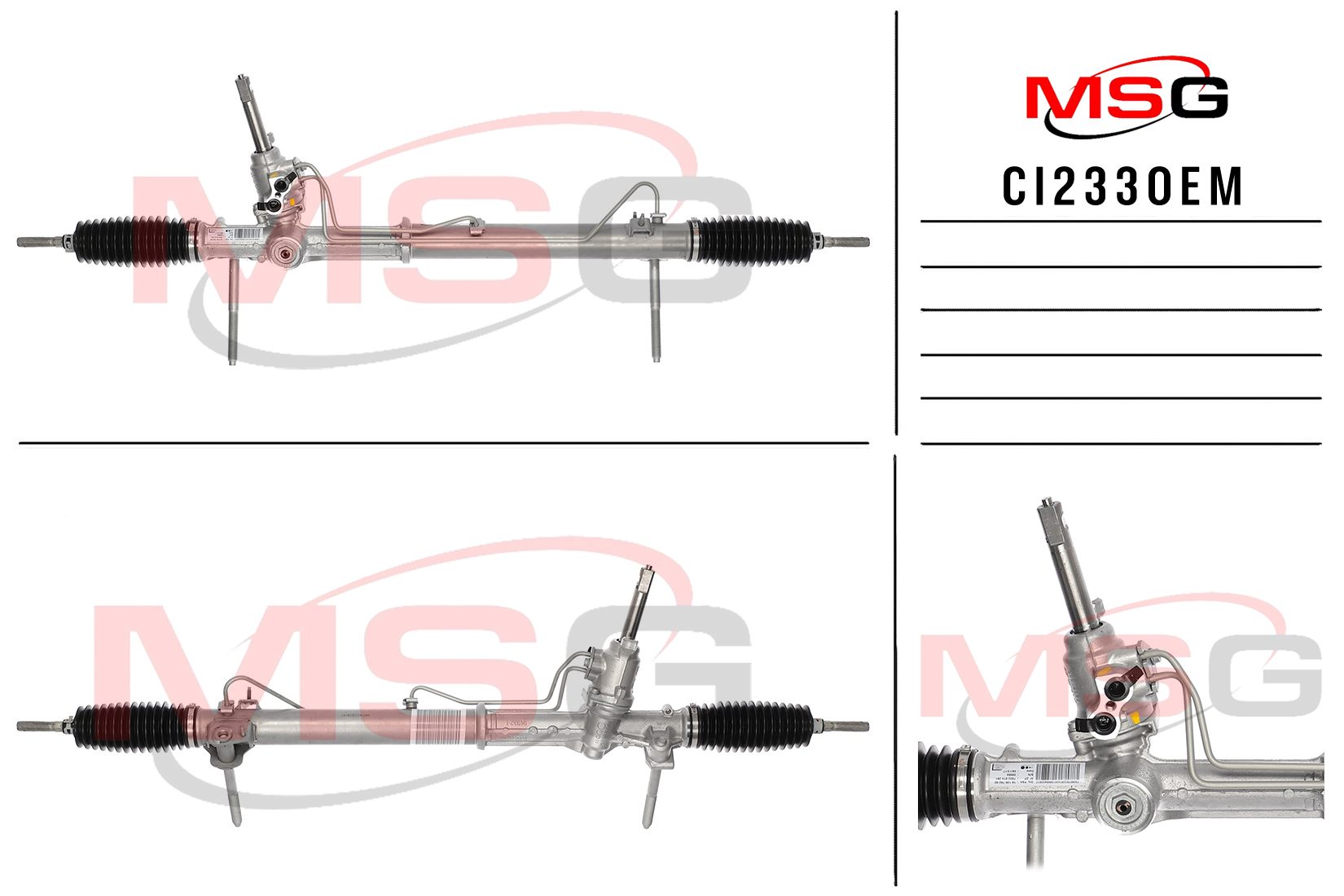 Рулевая рейка с ГУР новая оригинальная Citroen C5 2008-, Peugeot 408 2010- - MSG CI233OEM