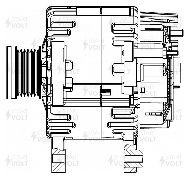 Генератор для автомобилей VAG Yeti (09-)/Caddy III (10-)/a3 (10-) 1.2tsi 110a - STARTVOLT LG 1886