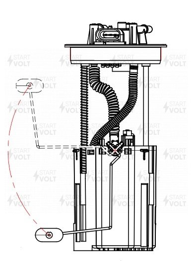 Модуль топл. насоса для а/м Москвич 3 (22-)/jac JS4 (20-) 1.5t - STARTVOLT SFM 0201