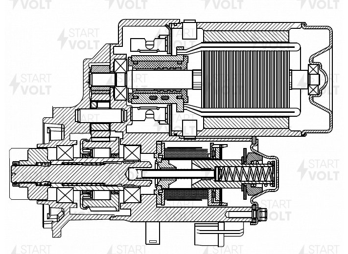Стартер для автомобилей Toyota Land Cruiser Prado j150 (09-) 3.0d 2,2кВт - STARTVOLT LSt 1905