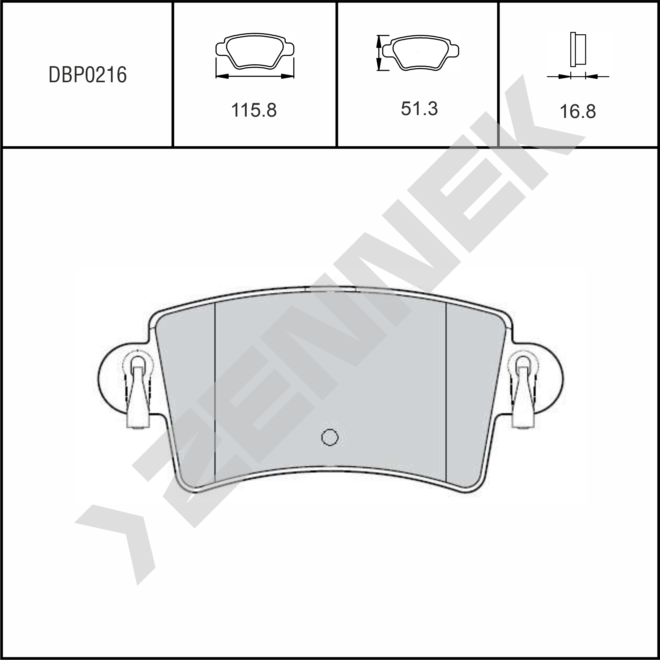 Колодки тормозные дисковые задние renault master 98- > interstar 02- > ZENNEK DBP0216