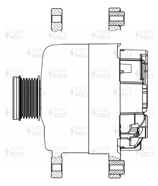 Генератор 150a - STARTVOLT LG 14H9