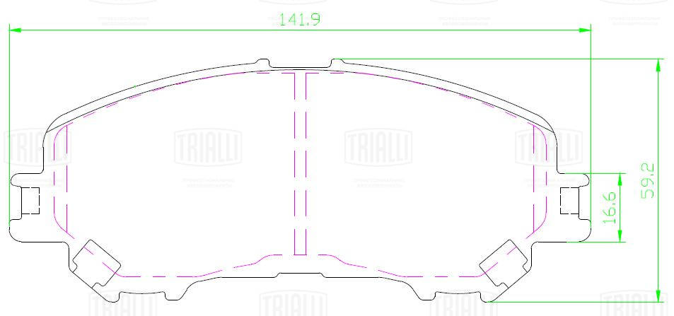 Колодки тормозные дисковые | зад | - Trialli PF 2217
