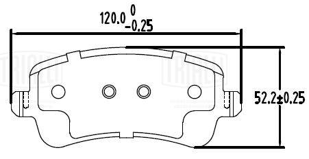 Колодки тормозные дисковые | зад | - Trialli PF 2337