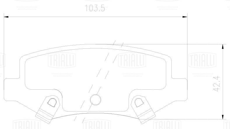 Колодки тормозные дисковые | зад | - Trialli PF 2331