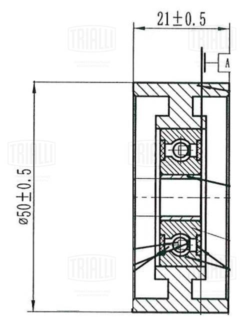 Ролик ГРМ (опор.) d50 (опорный) - Trialli CM 6240