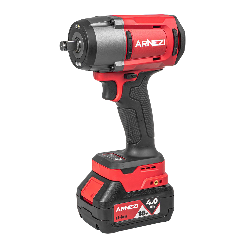 Гайковерт ударный аккумуляторный бесщеточный 1/2 1180Nm 18V 4.0Ah - ARNEZI R9000005