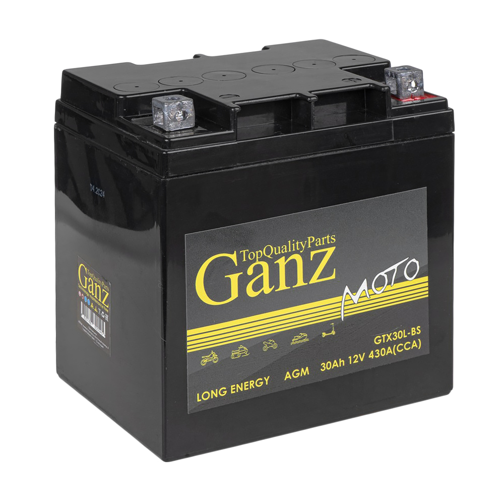 Аккумулятор мото AGM 30 А/ч Обратная 168x126x175 cca430 а gtx30l-bs - GANZ GN1230