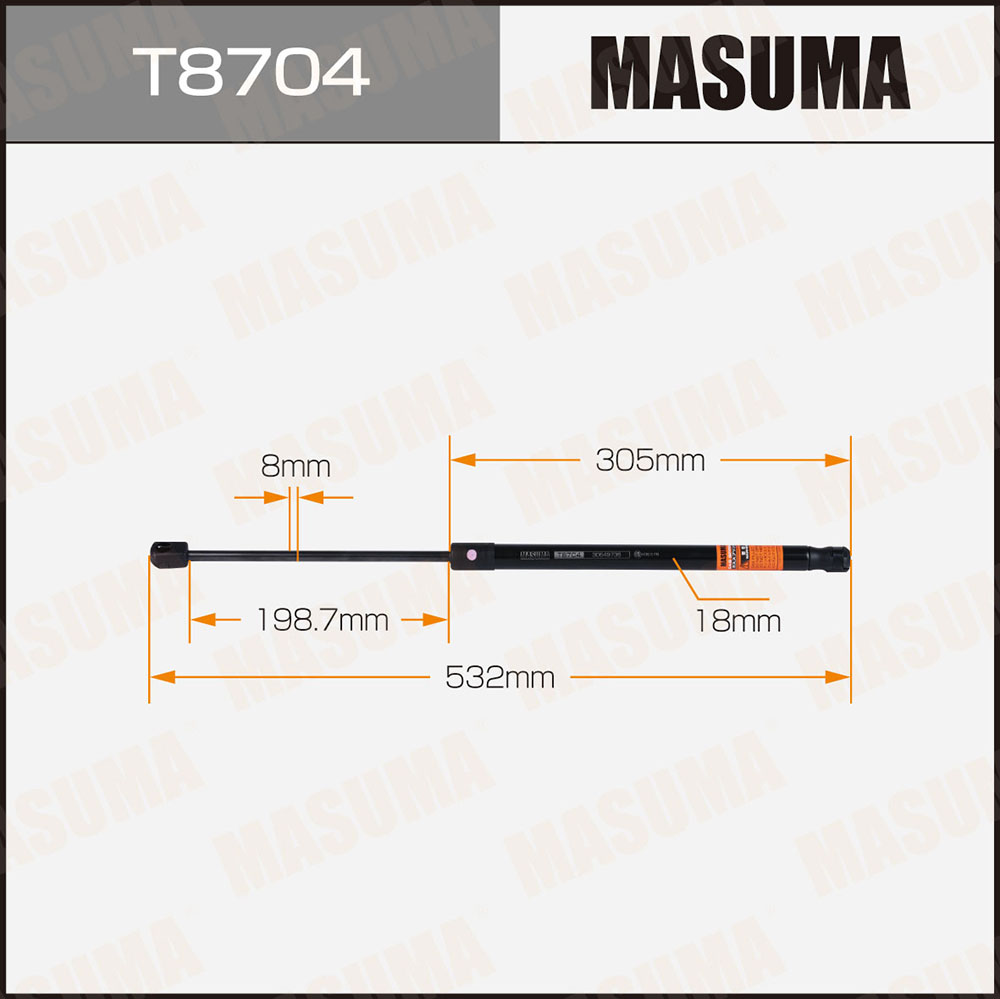 Амортизатор капота - Masuma T8704