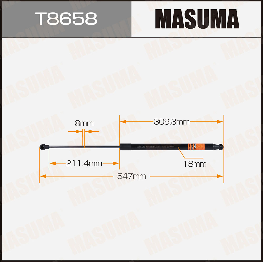 Амортизатор крышки багажника - Masuma T8658