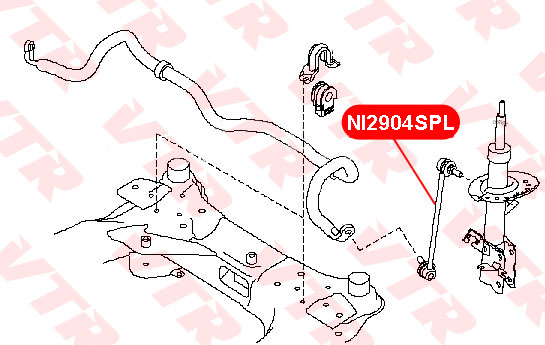 Тяга стабилизатора передней подвески, правая - VTR NI2904SPL