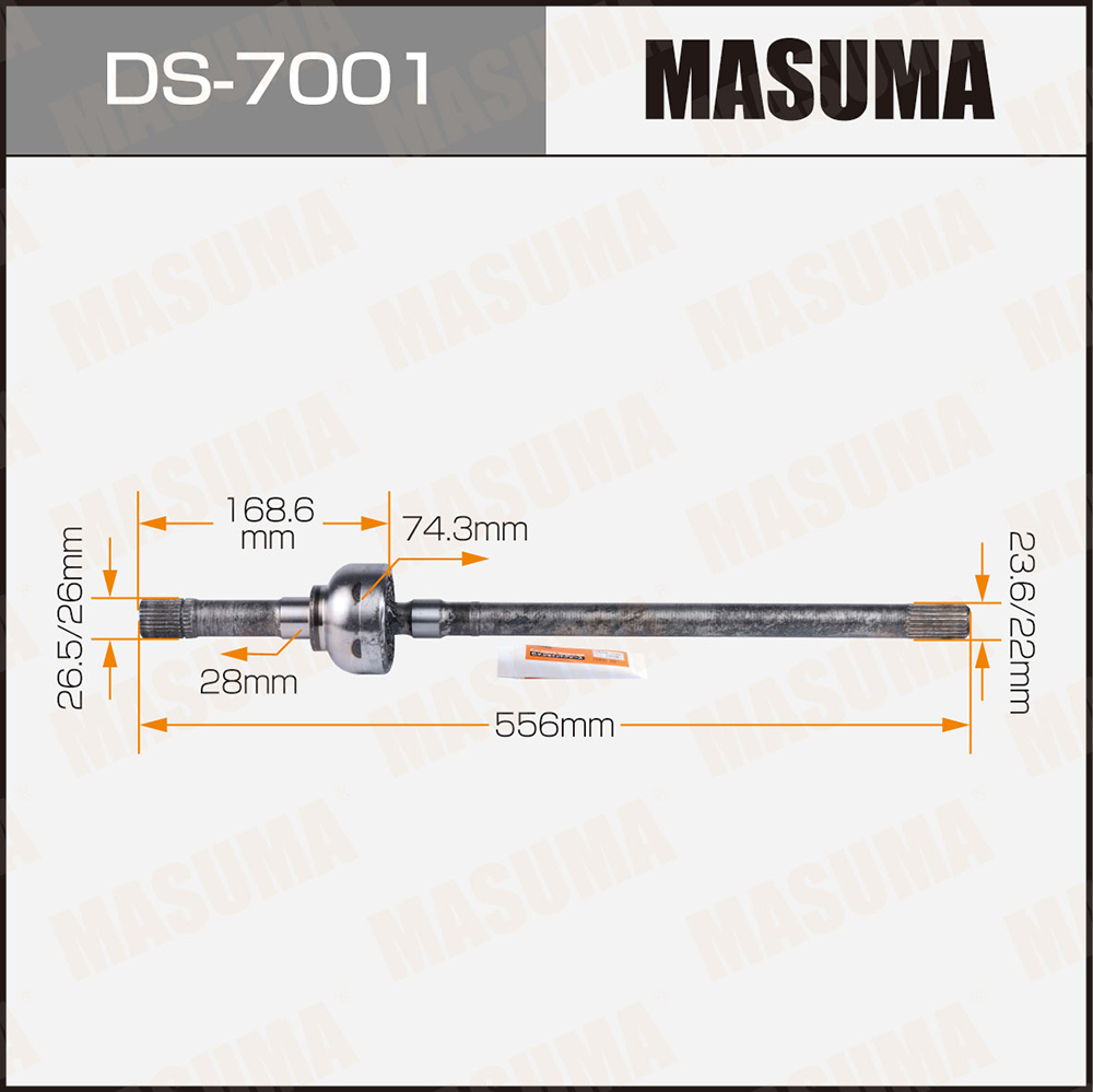 Привод в сборе , SUZUKI JIMNY / SN413V, JB43W RH - Masuma DS7001