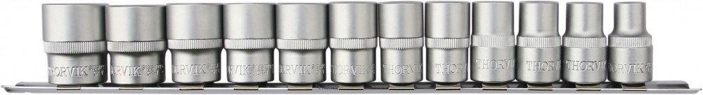 Набор головок торцевых 1/2 DR на держателе, 10-24 мм, 12 предметов - Thorvik S13S1112SM