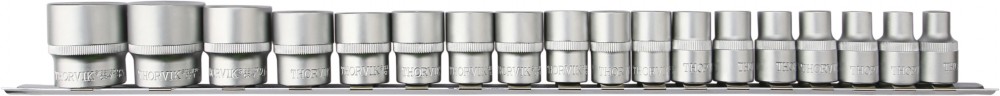 Набор головок торцевых 1/2 DR на держателе, 8-32 мм, 18 предметов - Thorvik S13S1118SM