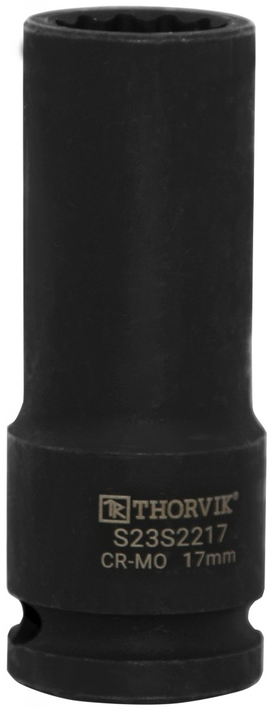 Головка торцевая ударная глубокая 12-гранная 1/2 DR, 21 мм - Thorvik S23S2221