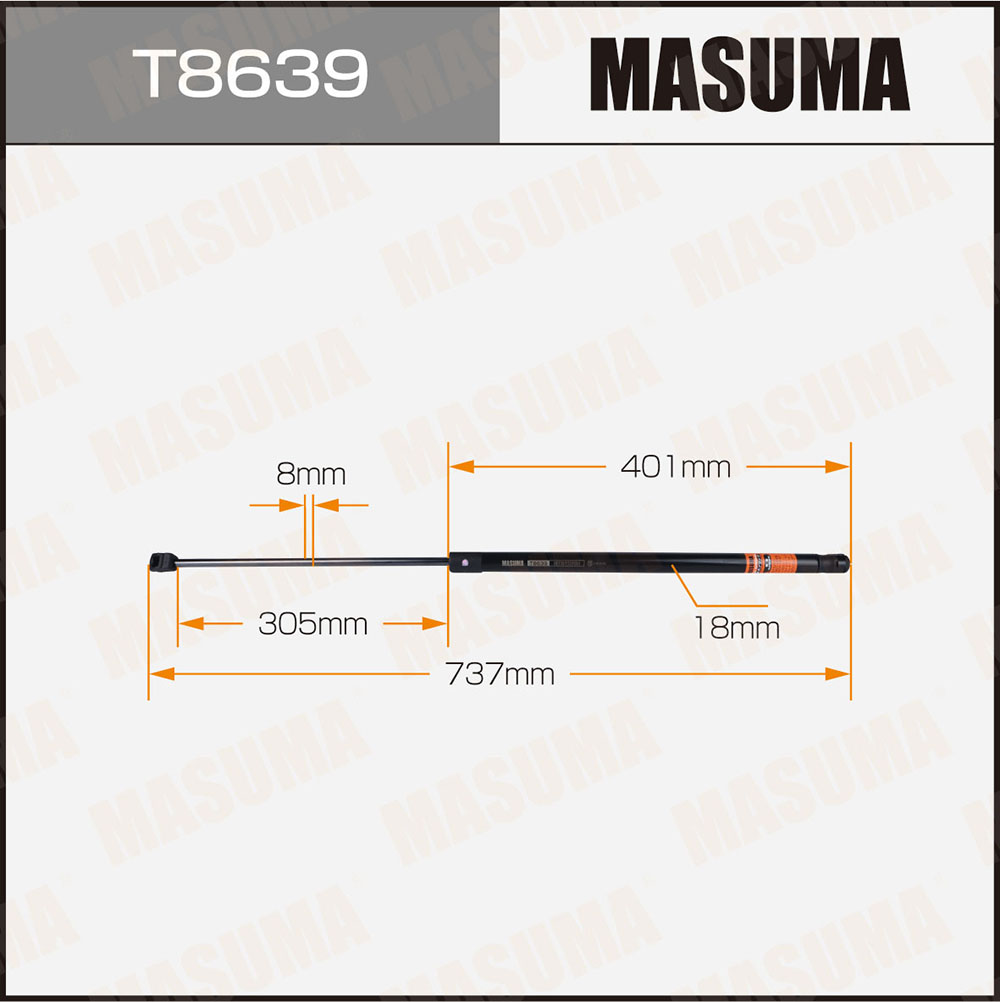 Упор газовый капота - Masuma T8639