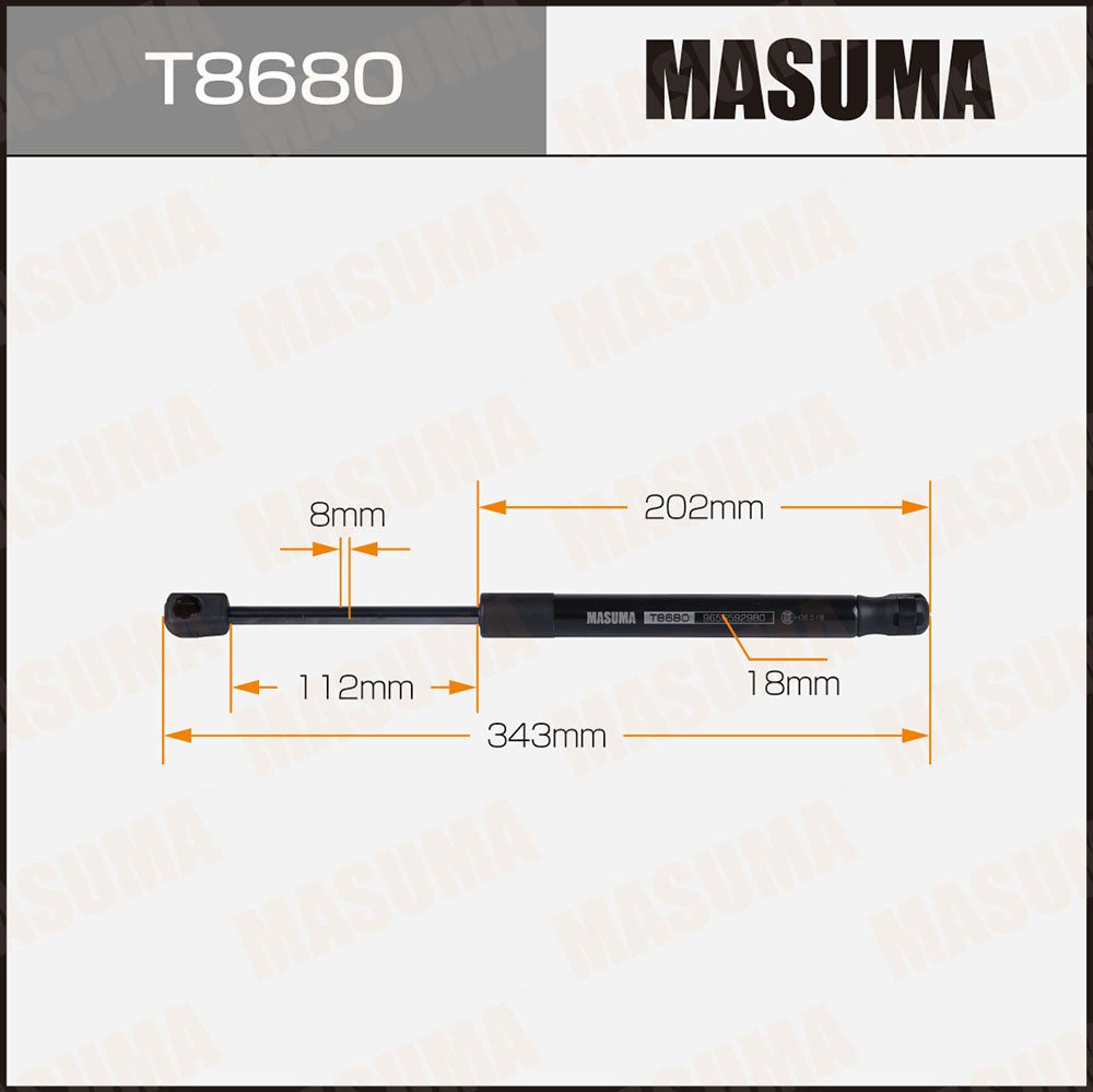 Упор газовый багажника - Masuma T8680
