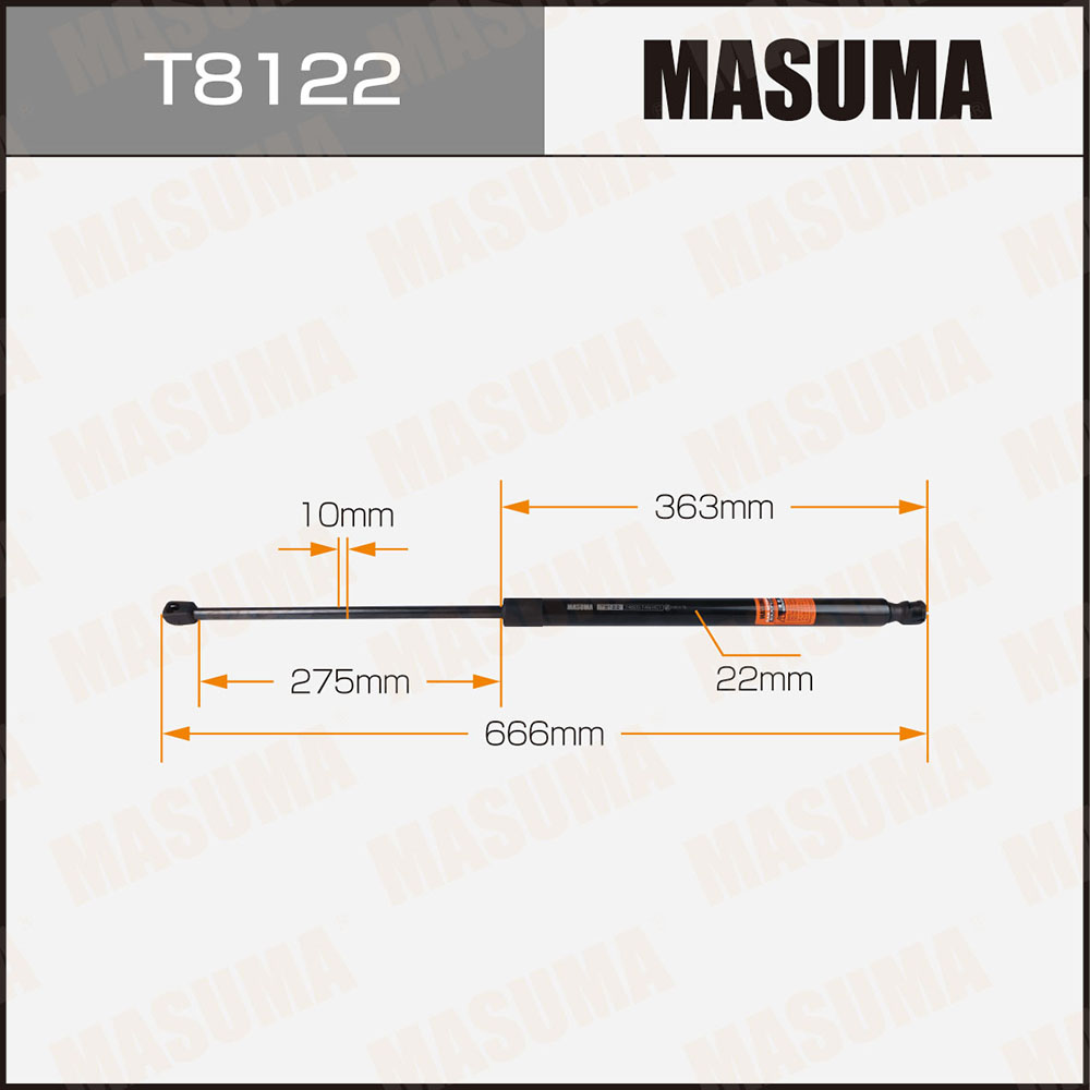 Упор газовый багажника - Masuma T8122