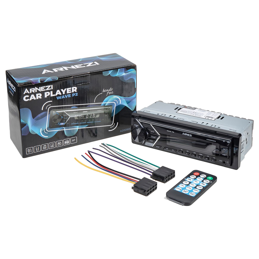 Автомагнитола Wave P2 4х25Вт (Bluetooth, FM, aux, usb, TF, Remote) / - ARNEZI A2009003