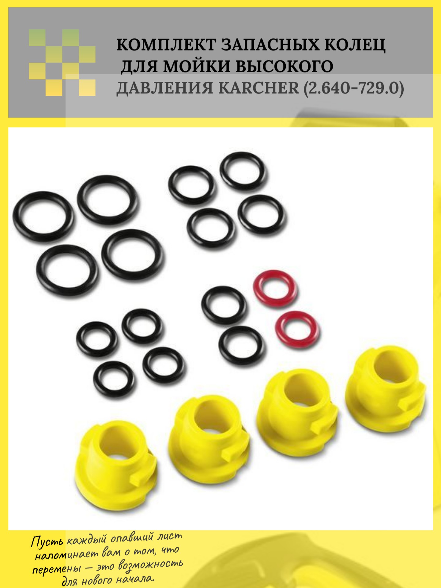 Комплект запасных колец karcher для мойки высокого давления (2.640-729.0) - Auto-GUR VOD21