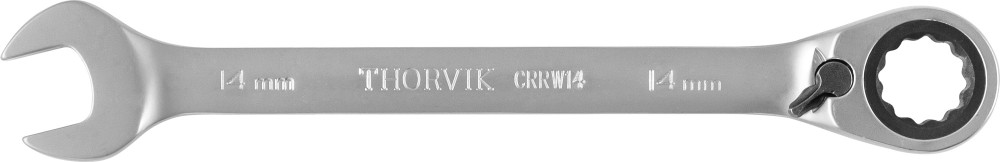 Ключ гаечный комбинированный трещоточный с реверсом, 14 мм мм - Thorvik CRRW14