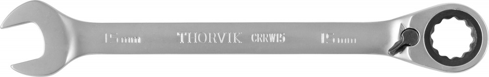 Ключ гаечный комбинированный трещоточный с реверсом, 15 мм мм - Thorvik CRRW15