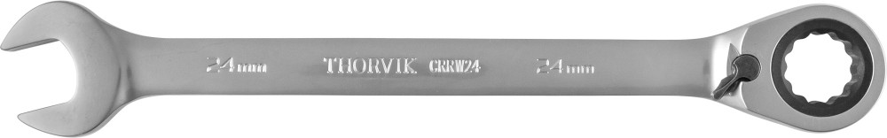 Ключ гаечный комбинированный трещоточный с реверсом, 24 мм мм - Thorvik CRRW24
