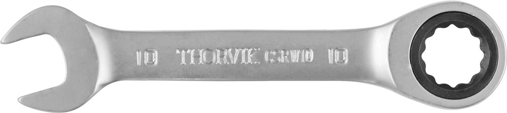 Ключ гаечный комбинированный трещоточный короткий, 10 мм - Thorvik CSRW10