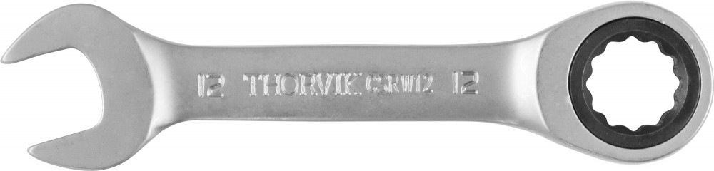 Ключ гаечный комбинированный трещоточный короткий, 12 мм - Thorvik CSRW12