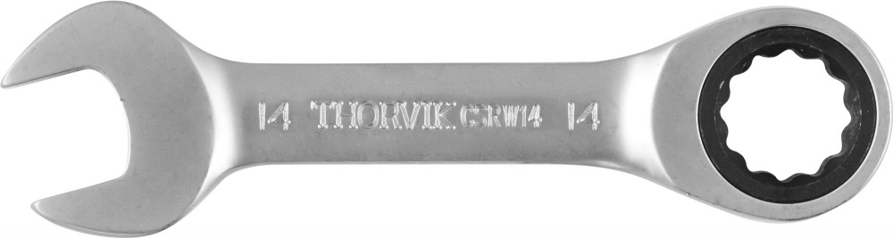 Ключ гаечный комбинированный трещоточный короткий, 14 мм - Thorvik CSRW14