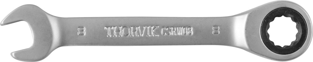 Ключ гаечный комбинированный трещоточный короткий, 8 мм мм - Thorvik CSRW08