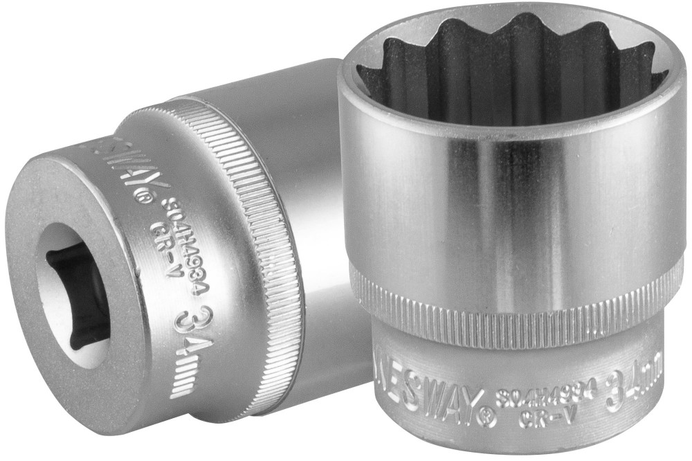 Головка торцевая 12-гранная 1/2 DR, 34 мм - JONNESWAY S04H4934