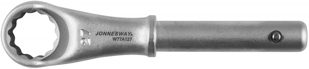 Ключ накидной усиленный, 27 мм, d18.5/190 мм мм - JONNESWAY W77A127