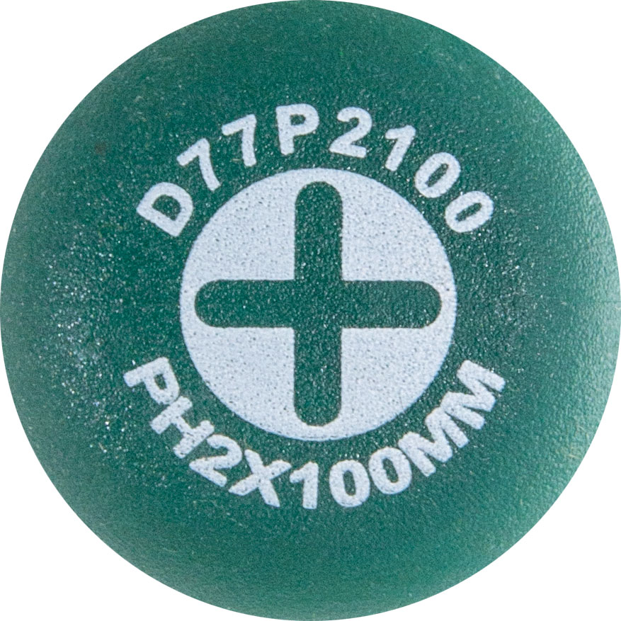 Отвертка стержневая крестовая anti-slip grip, PH2х100 мм мм - JONNESWAY D77P2100