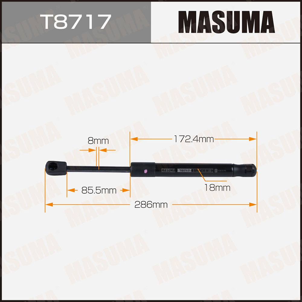 Упор газовый капота L=286mm (1/40) - Masuma T8717
