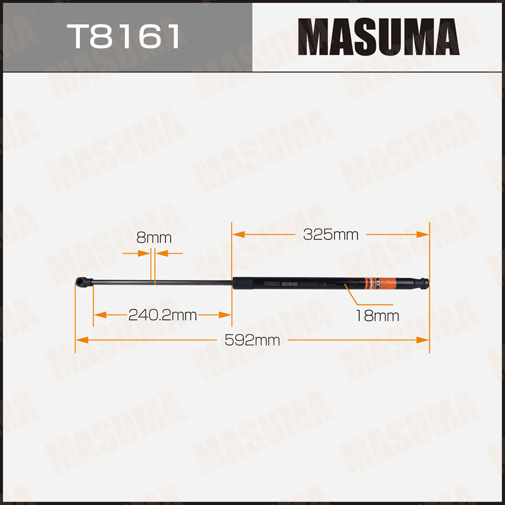 Упор газовый капота , L=592mm (1/40) - Masuma T8161