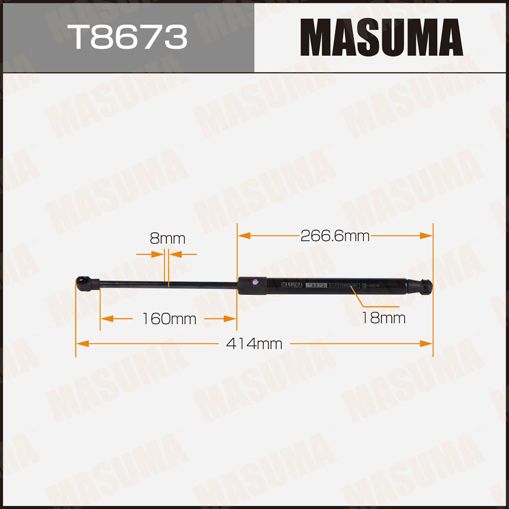 Упор газовый капота , L=414mm (1/40) - Masuma T8673