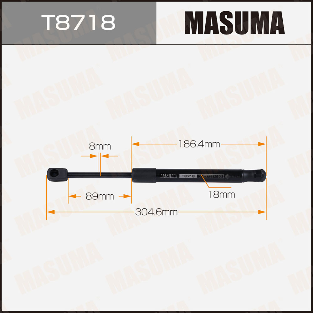 Упор газовый капота , L=304.6mm (1/40) - Masuma T8718