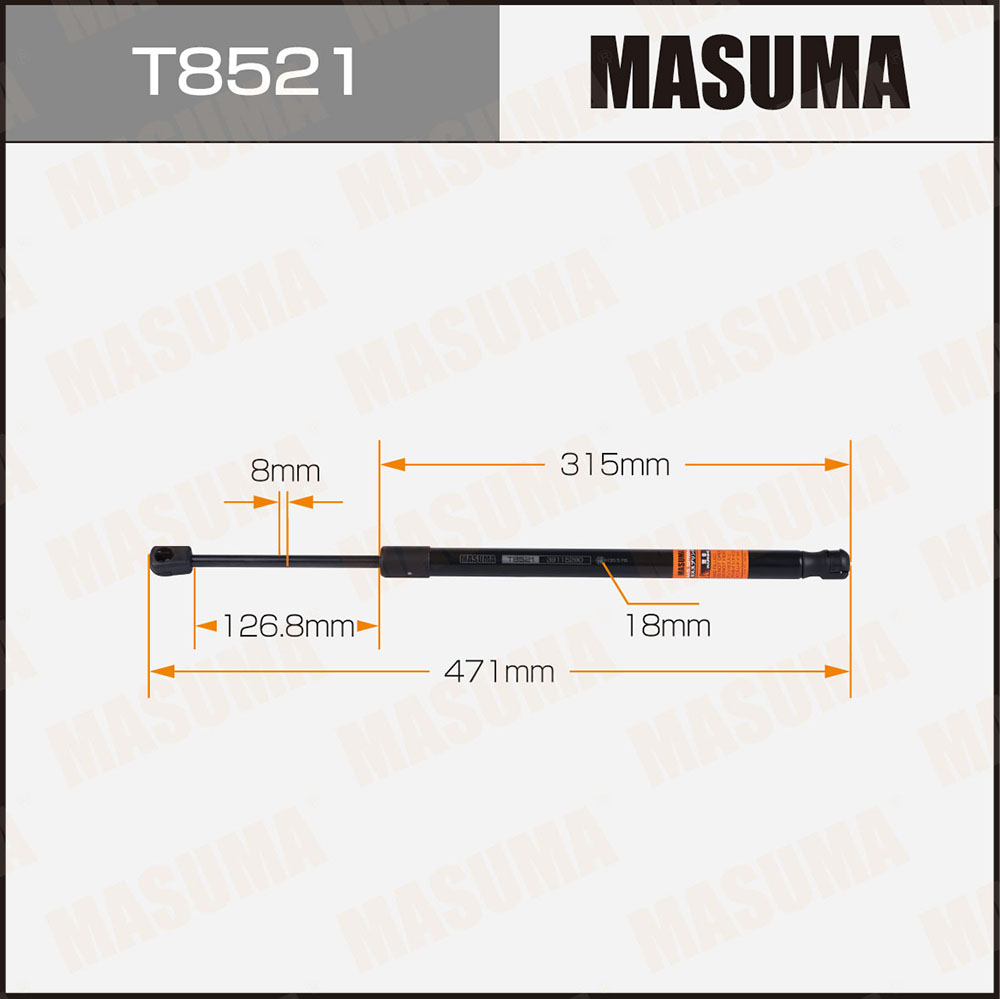 Упор газовый капота - Masuma T8521