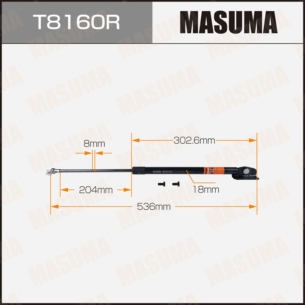 Упор газовый багажника , L=536mm (1/40) - Masuma T8160R