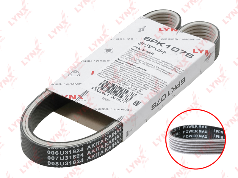 6PK1078 Ремень поликлиновый (EPDM)