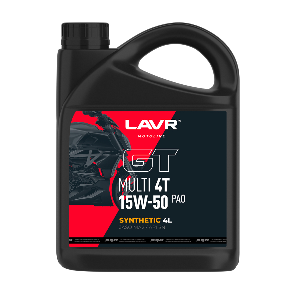 Moto GT Multi 4T 15w-50 4л (синт. мотор. масло) - LAVR Ln7760