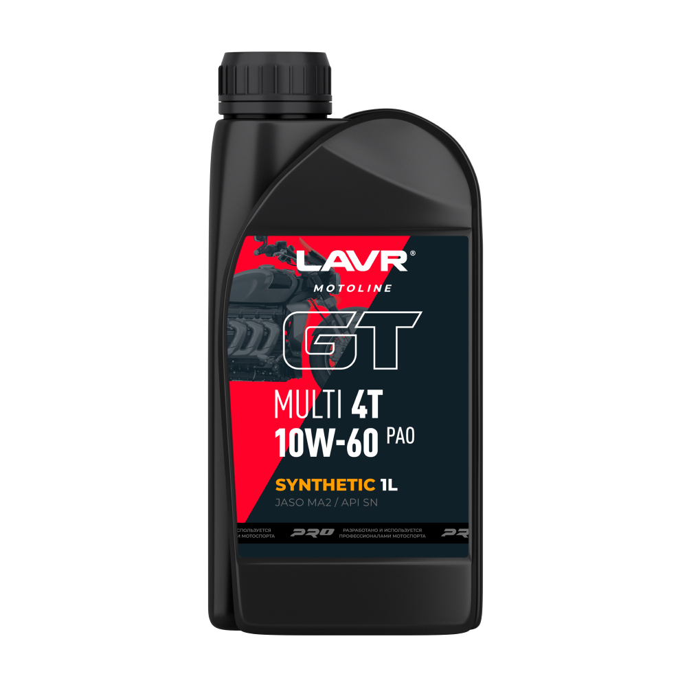 Moto GT Multi 4T 10w-60 1л (синт. мотор. масло) - LAVR Ln7757